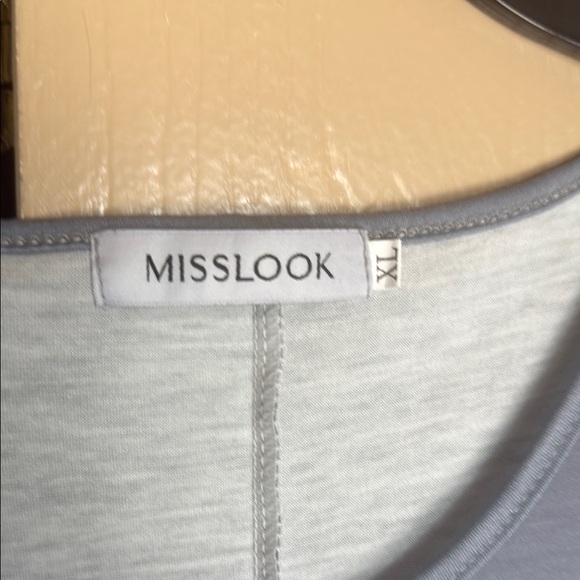 MISSLOOK Gray Short Sleeve Crew Neck Maxi Dress - Picture 3 of 4